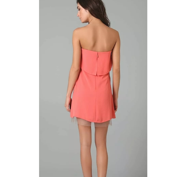 bcbg runway • fei fei strapless crepe dress - Picture 2 of 9